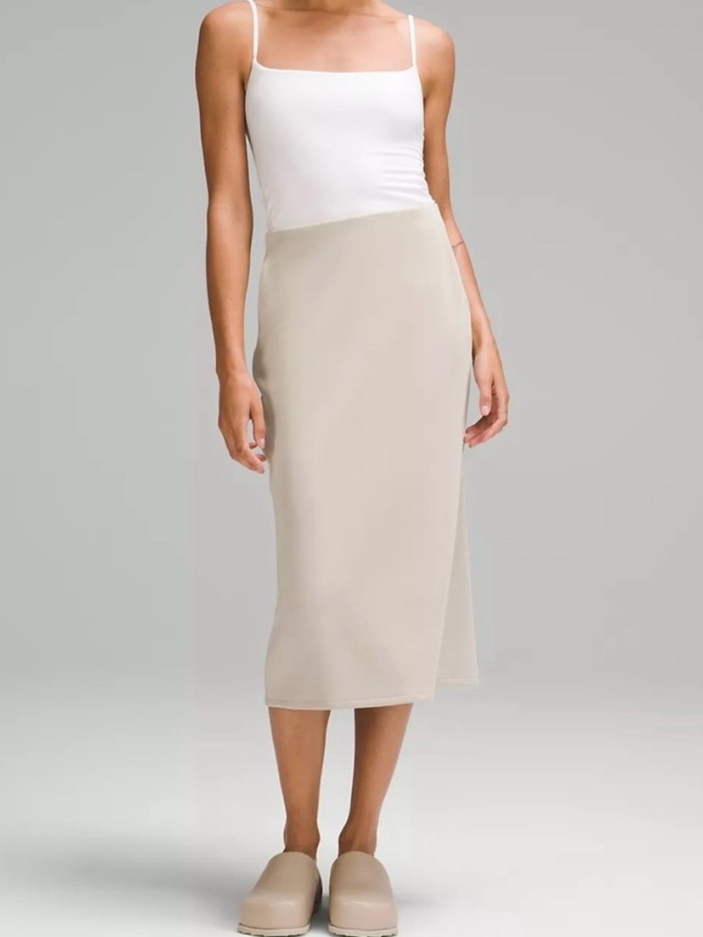 lululemon athletica Neutral Beige Midi skirt